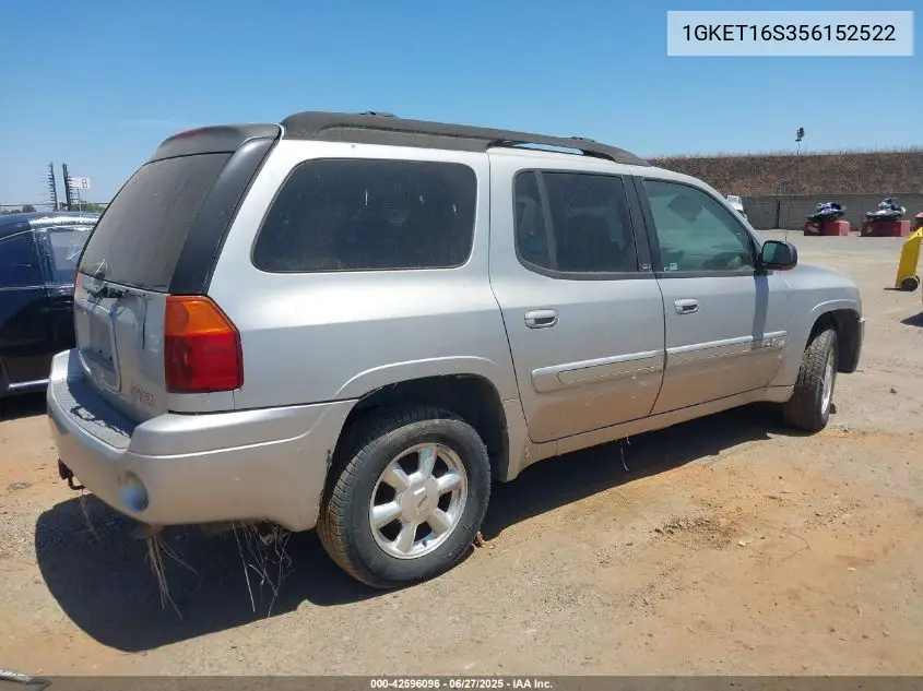 2005 GMC Envoy Xl Slt VIN: 1GKET16S356152522 Lot: 42596096