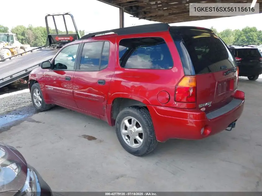 2005 GMC Envoy Xl Sle VIN: 1GKES16SX56115616 Lot: 42779135