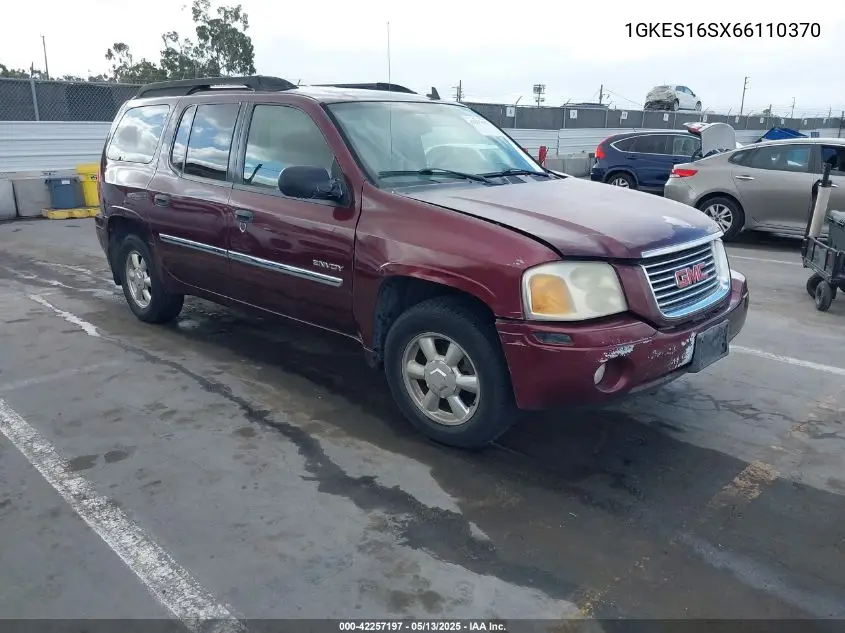 2006 GMC Envoy Xl Sle VIN: 1GKES16SX66110370 Lot: 42257197