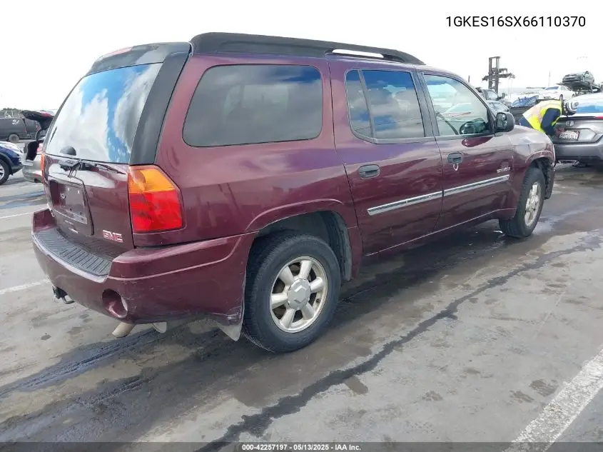 2006 GMC Envoy Xl Sle VIN: 1GKES16SX66110370 Lot: 42257197