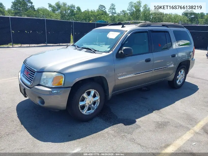 2006 GMC Envoy Xl Sle VIN: 1GKET16S766138219 Lot: 42511770