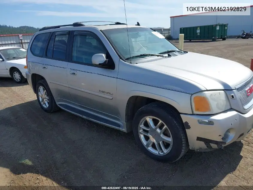 2006 GMC Envoy Denali VIN: 1GKET63M462192829 Lot: 42522497