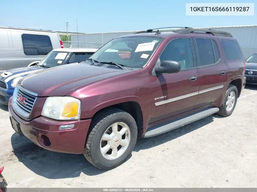 2006 GMC Envoy Xl Sle VIN: 1GKET16S666119287 Lot: 42562131