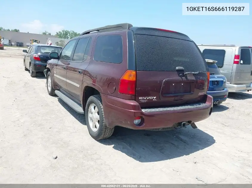 2006 GMC Envoy Xl Sle VIN: 1GKET16S666119287 Lot: 42562131