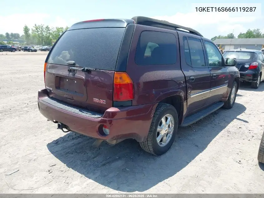 2006 GMC Envoy Xl Sle VIN: 1GKET16S666119287 Lot: 42562131