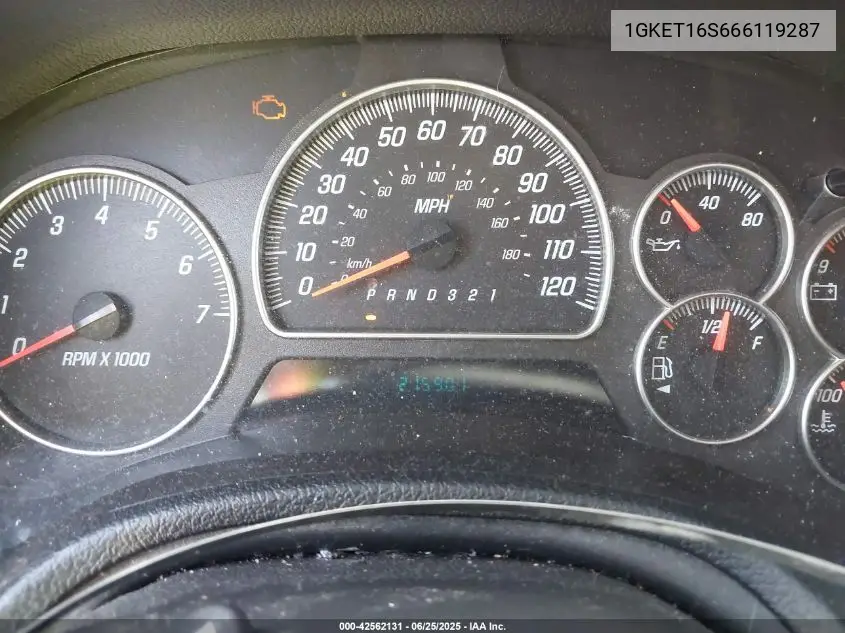 2006 GMC Envoy Xl Sle VIN: 1GKET16S666119287 Lot: 42562131