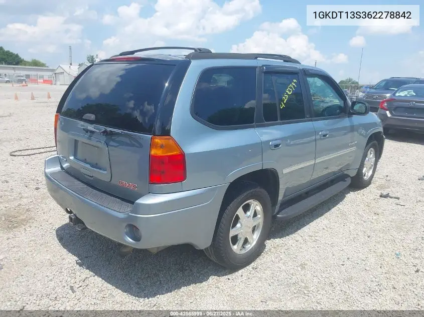2006 GMC Envoy Slt VIN: 1GKDT13S362278842 Lot: 42585999