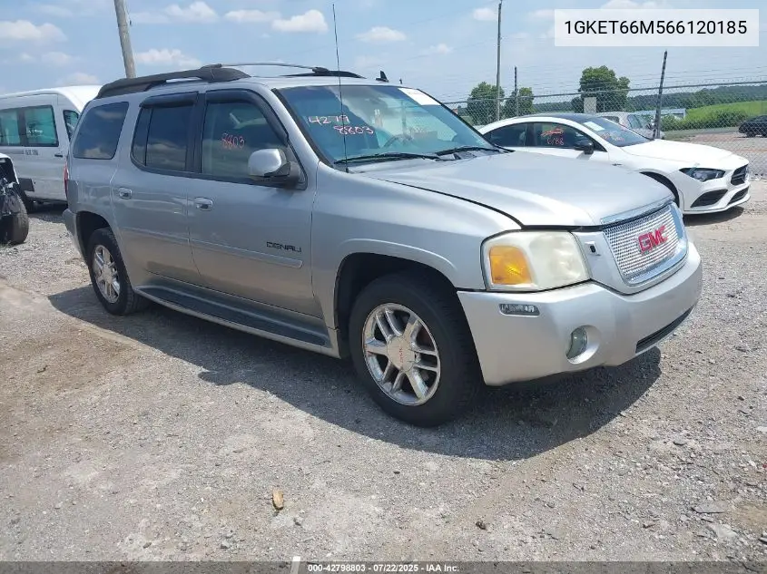 2006 GMC Envoy Xl Denali VIN: 1GKET66M566120185 Lot: 42798803