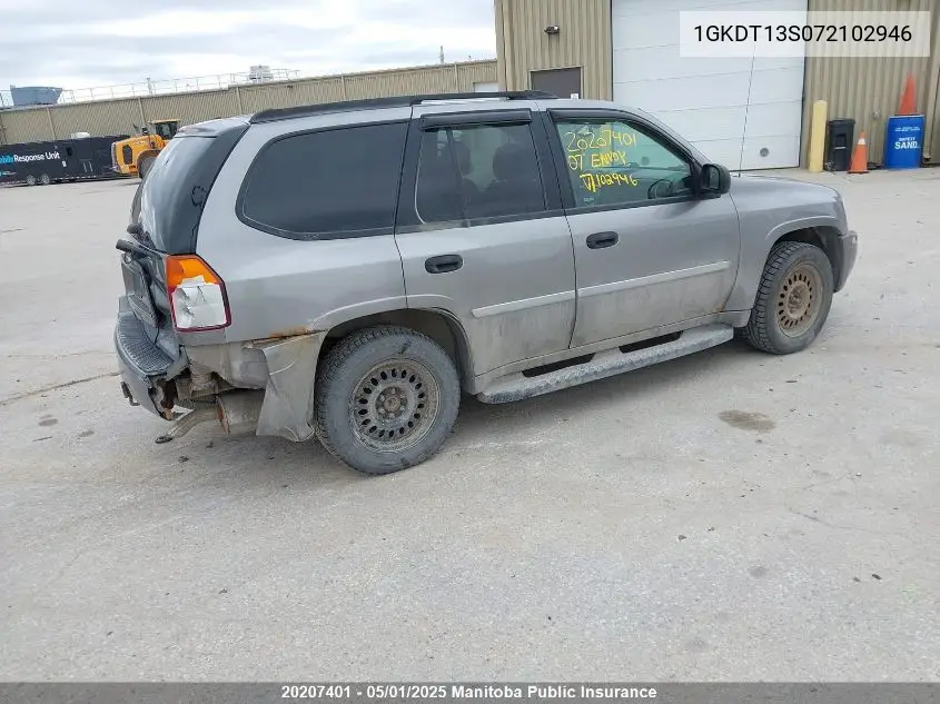 2007 GMC Envoy Sle VIN: 1GKDT13S072102946 Lot: 20207401