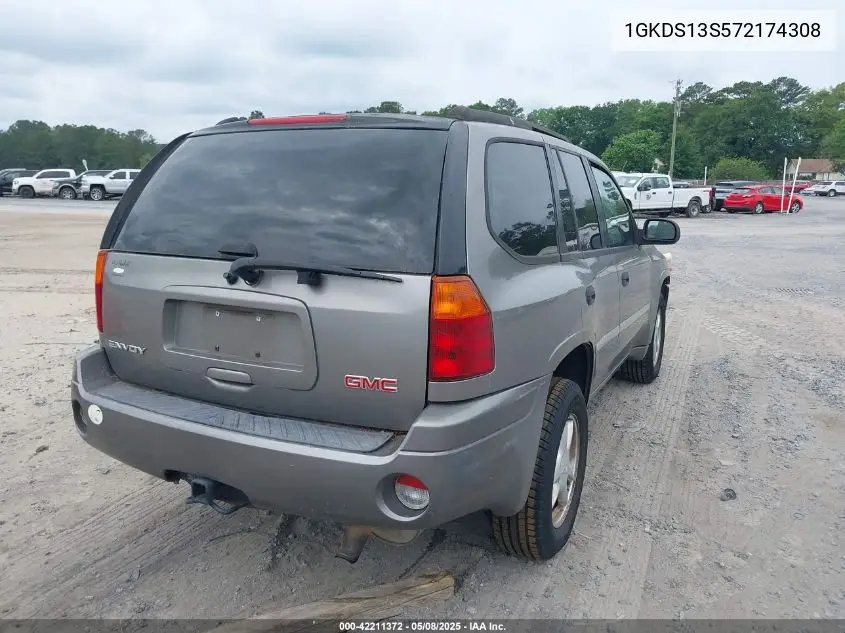 2007 GMC Envoy Sle VIN: 1GKDS13S572174308 Lot: 42211372