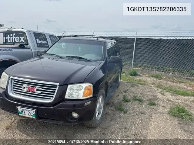 2008 GMC Envoy Sle VIN: 1GKDT13S782206335 Lot: 20215654