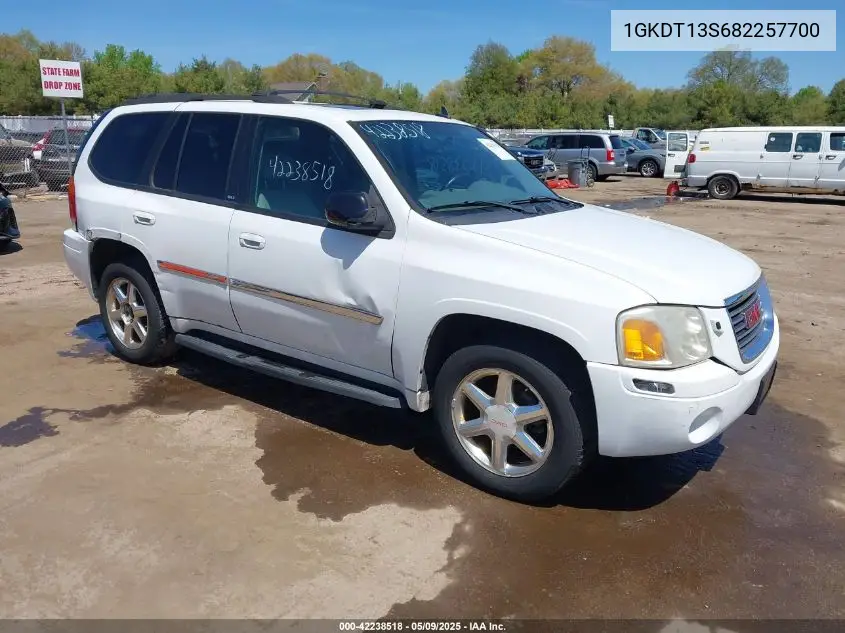 2008 GMC Envoy Slt VIN: 1GKDT13S682257700 Lot: 42238518