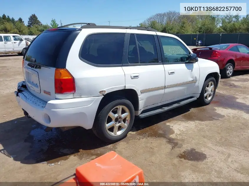 2008 GMC Envoy Slt VIN: 1GKDT13S682257700 Lot: 42238518