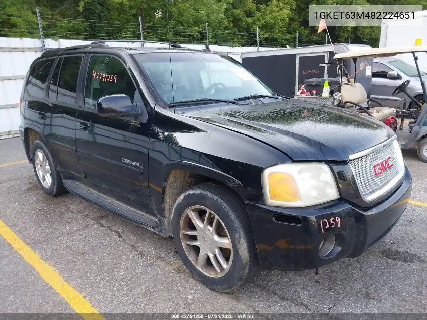 2008 GMC Envoy Denali VIN: 1GKET63M482224651 Lot: 42791259