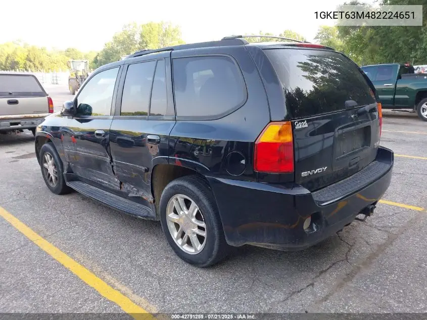 2008 GMC Envoy Denali VIN: 1GKET63M482224651 Lot: 42791259