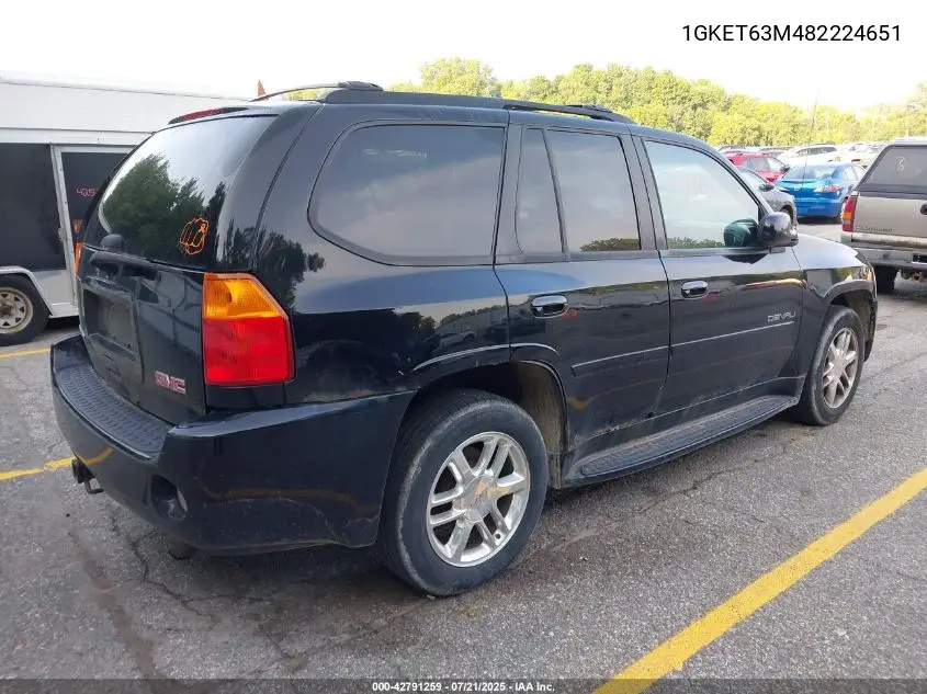 2008 GMC Envoy Denali VIN: 1GKET63M482224651 Lot: 42791259