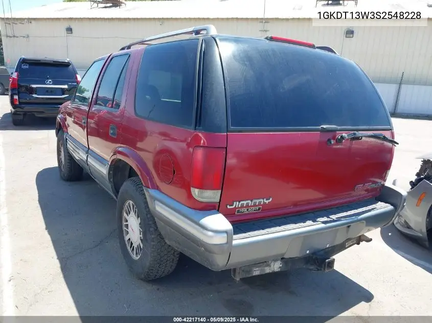 1995 GMC Jimmy VIN: 1GKDT13W3S2548228 Lot: 42217140