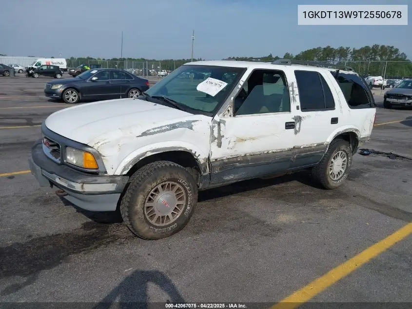 1996 GMC Jimmy VIN: 1GKDT13W9T2550678 Lot: 42067075