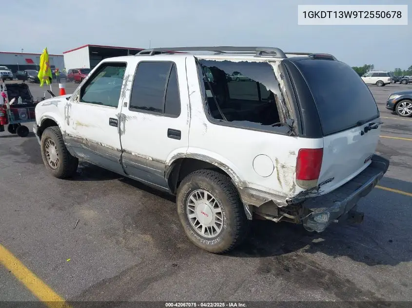 1996 GMC Jimmy VIN: 1GKDT13W9T2550678 Lot: 42067075