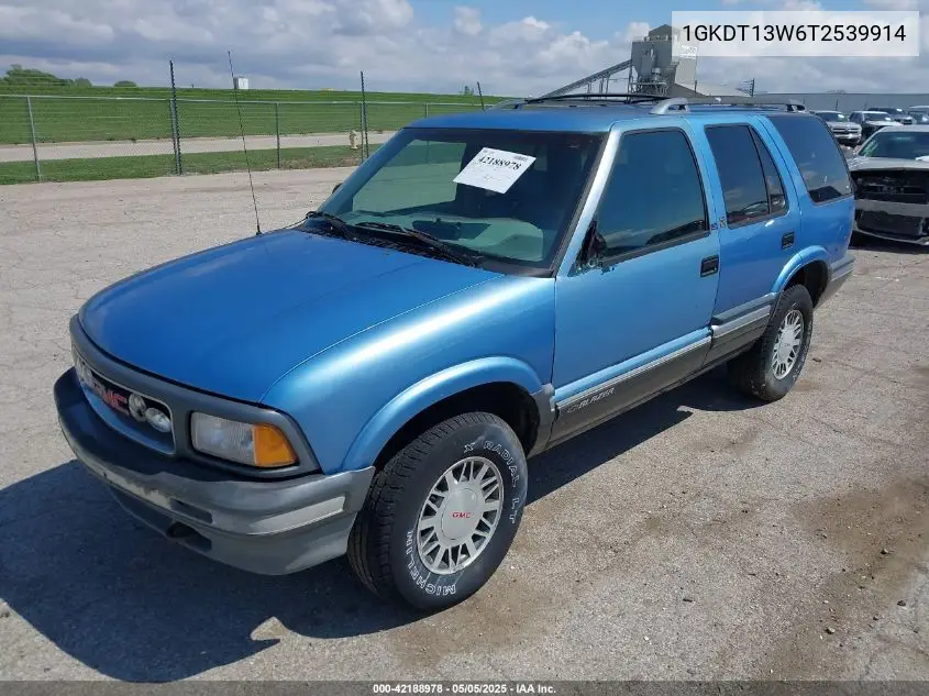 1996 GMC Jimmy VIN: 1GKDT13W6T2539914 Lot: 42188978