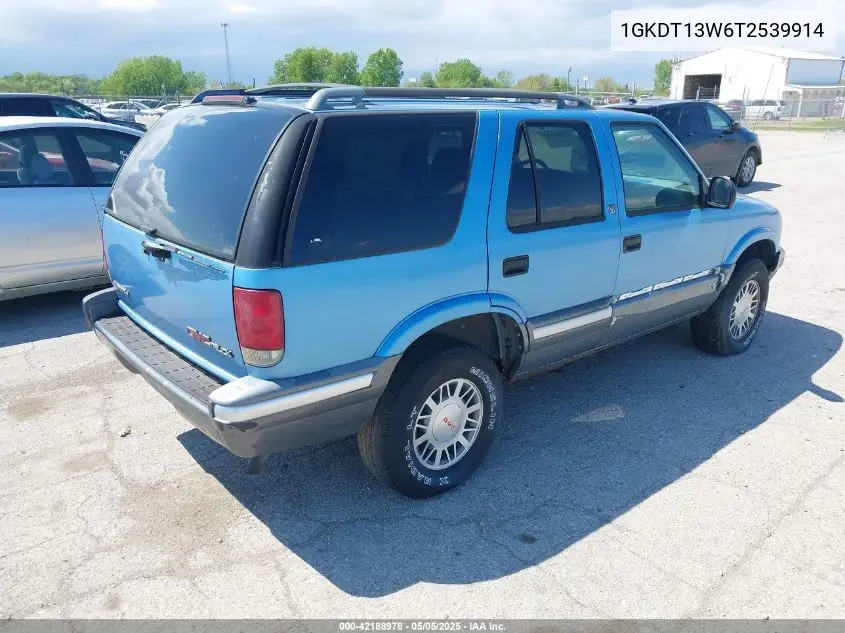 1996 GMC Jimmy VIN: 1GKDT13W6T2539914 Lot: 42188978