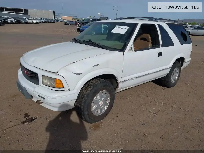 1997 GMC Jimmy Sls VIN: 1GKCT18W0VK501182 Lot: 42160476