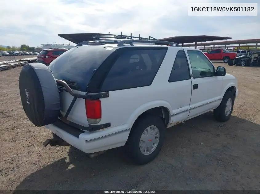 1997 GMC Jimmy Sls VIN: 1GKCT18W0VK501182 Lot: 42160476