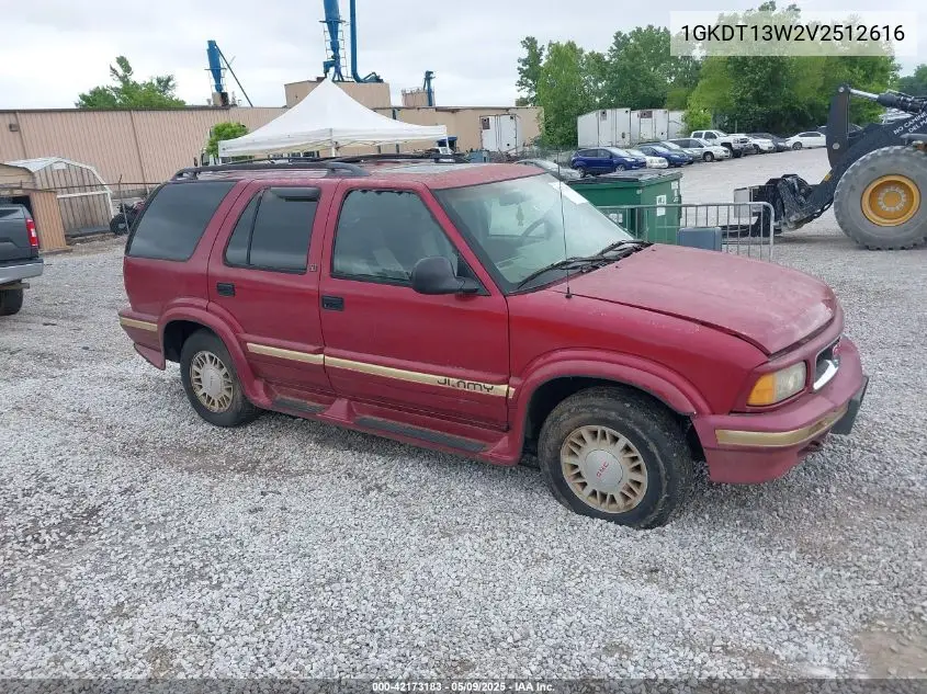 1997 GMC Jimmy Slt VIN: 1GKDT13W2V2512616 Lot: 42173183