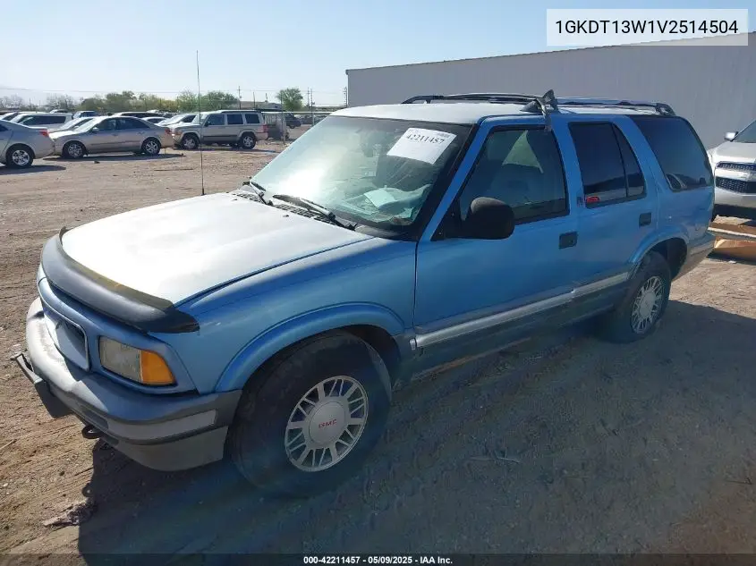 1997 GMC Jimmy Sls VIN: 1GKDT13W1V2514504 Lot: 42211457