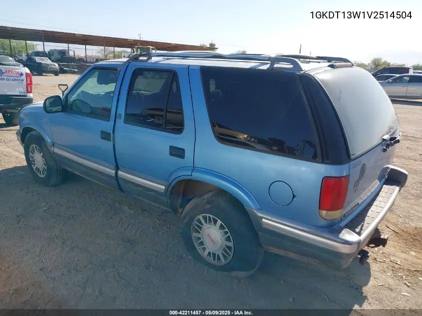 1997 GMC Jimmy Sls VIN: 1GKDT13W1V2514504 Lot: 42211457