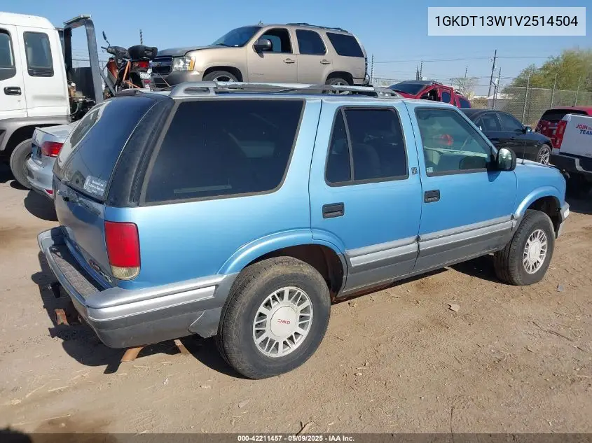 1997 GMC Jimmy Sls VIN: 1GKDT13W1V2514504 Lot: 42211457