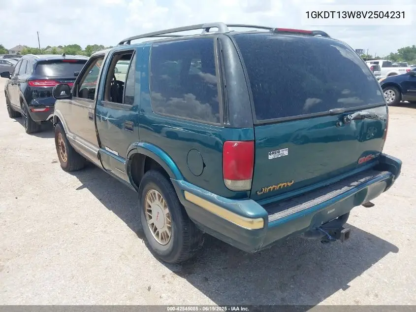 1997 GMC Jimmy Slt VIN: 1GKDT13W8V2504231 Lot: 42545085