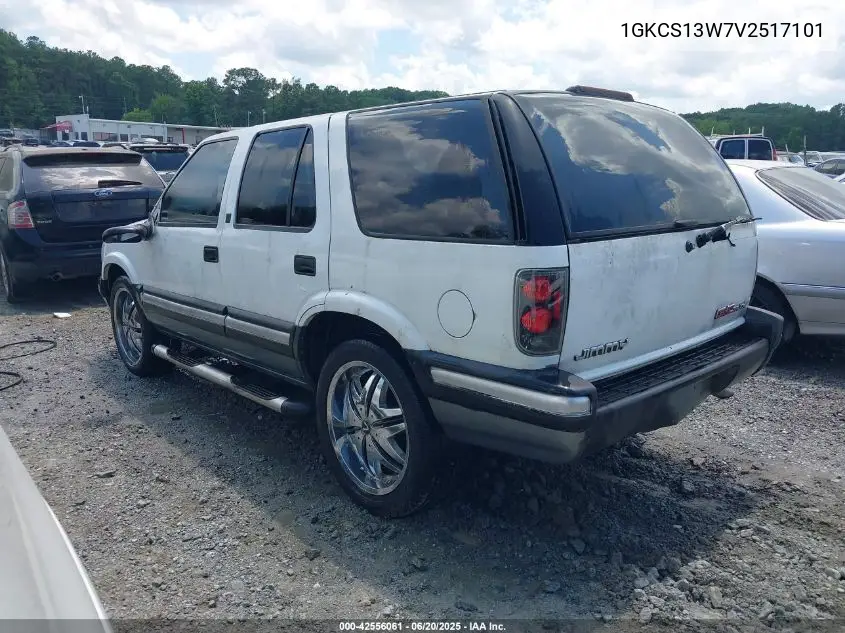 1997 GMC Jimmy Sls VIN: 1GKCS13W7V2517101 Lot: 42556061