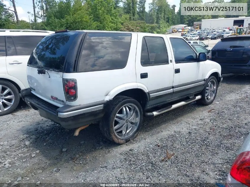 1997 GMC Jimmy Sls VIN: 1GKCS13W7V2517101 Lot: 42556061