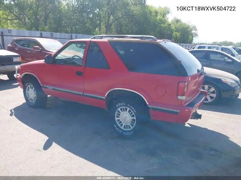 1997 GMC Jimmy Sls VIN: 1GKCT18WXVK504722 Lot: 42599173