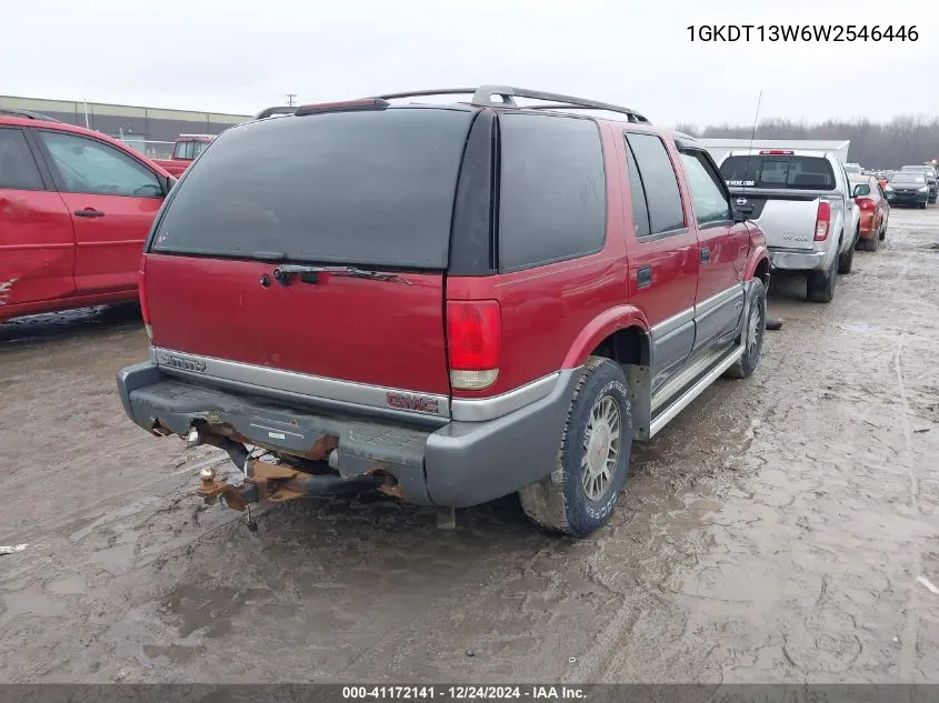 1998 GMC Jimmy Sle VIN: 1GKDT13W6W2546446 Lot: 41172141