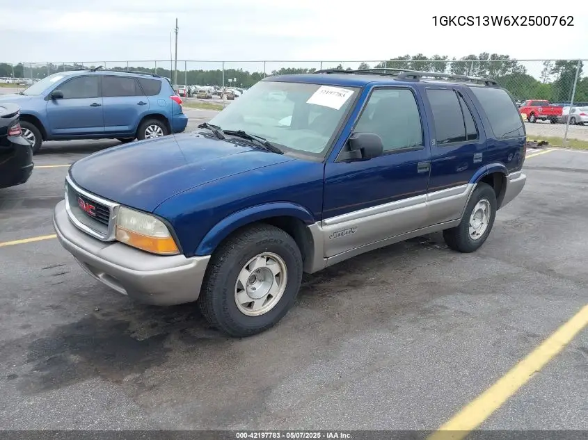 1999 GMC Jimmy Sle VIN: 1GKCS13W6X2500762 Lot: 42197783