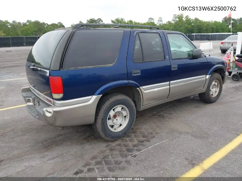 1999 GMC Jimmy Sle VIN: 1GKCS13W6X2500762 Lot: 42197783