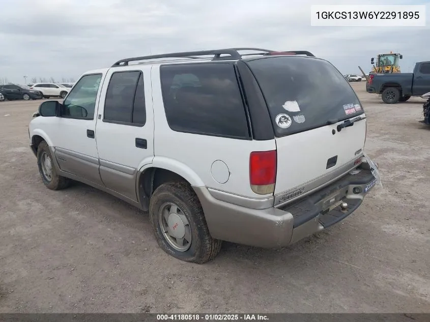 2000 GMC Jimmy Sle VIN: 1GKCS13W6Y2291895 Lot: 41180518