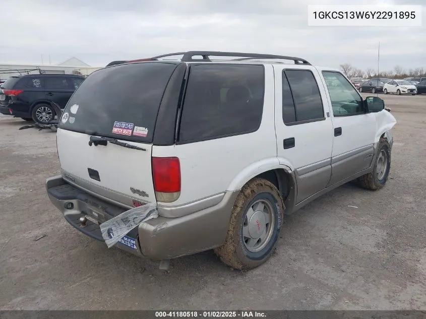 2000 GMC Jimmy Sle VIN: 1GKCS13W6Y2291895 Lot: 41180518