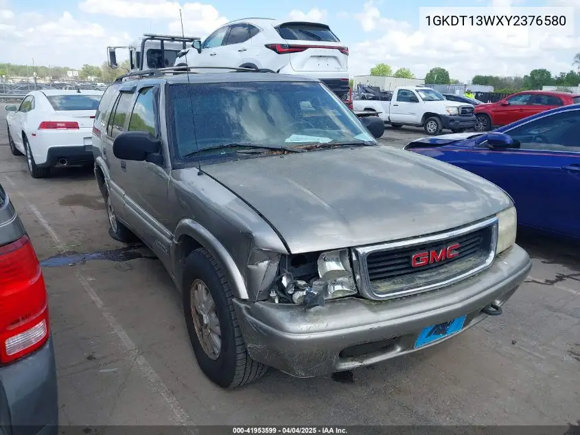2000 GMC Jimmy Sle VIN: 1GKDT13WXY2376580 Lot: 41953599