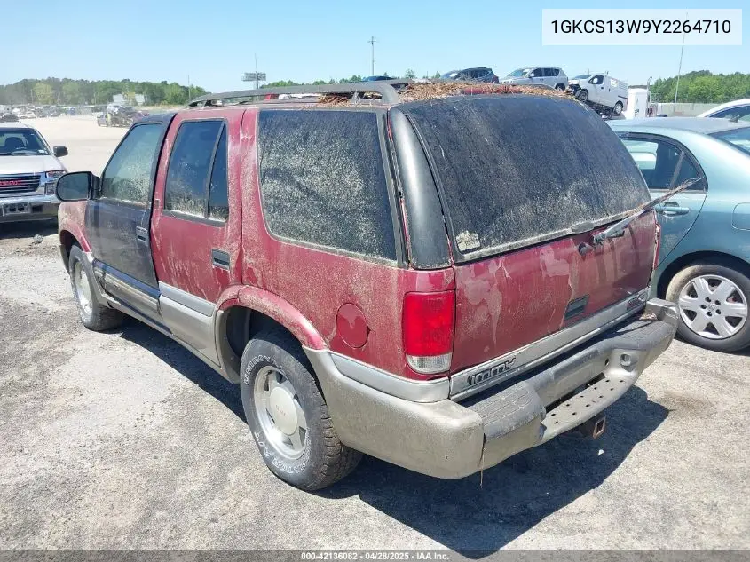2000 GMC Jimmy Sle VIN: 1GKCS13W9Y2264710 Lot: 42136082