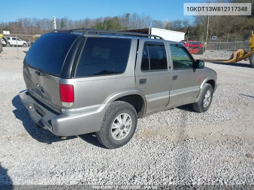2001 GMC Jimmy Slt VIN: 1GKDT13W812117348 Lot: 41846712