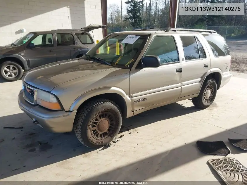 2001 GMC Jimmy Sle VIN: 1GKDT13W312140276 Lot: 41960073