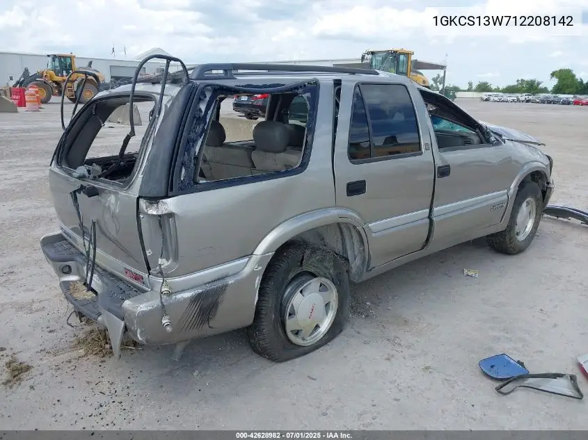 2001 GMC Jimmy Slt VIN: 1GKCS13W712208142 Lot: 42628982