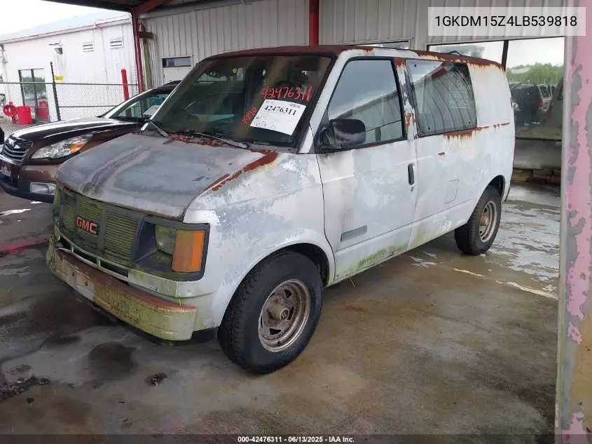 1990 GMC Safari VIN: 1GKDM15Z4LB539818 Lot: 42476311
