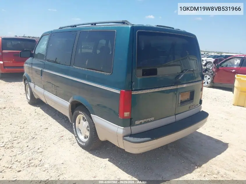 1997 GMC Safari Slx Cmi VIN: 1GKDM19W8VB531966 Lot: 42587560