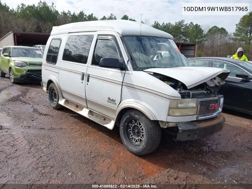 1998 GMC Safari Yf7 Upfitter Package VIN: 1GDDM19W1WB517965 Lot: 41585512