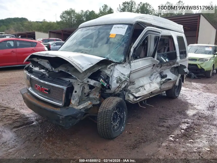 1998 GMC Safari Yf7 Upfitter Package VIN: 1GDDM19W1WB517965 Lot: 41585512