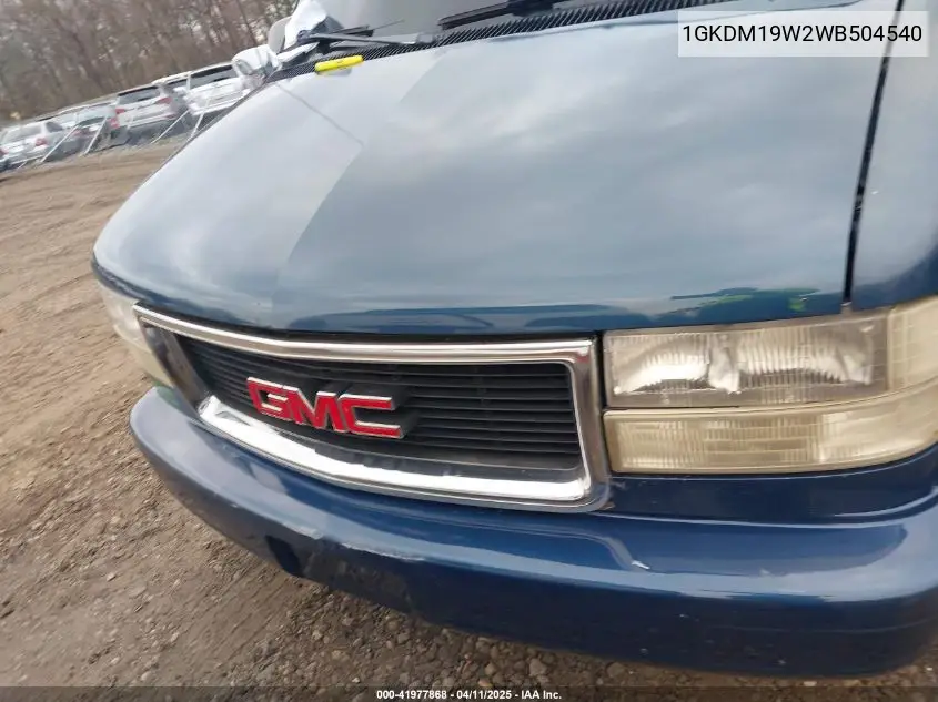 1998 GMC Safari Sle VIN: 1GKDM19W2WB504540 Lot: 41977868
